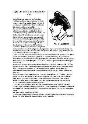 A preview of a PDF biography for Gilbert, Colin Leslie